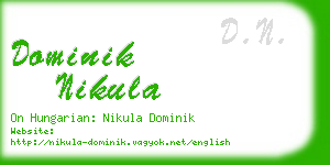 dominik nikula business card